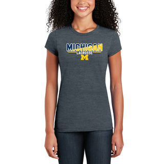 Michigan Lacrosse Top Flight Women's T-Shirt - Dark Heather