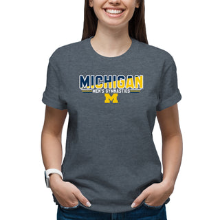 Michigan Men's Gymnastics Top Flight T-Shirt - Dark Heather