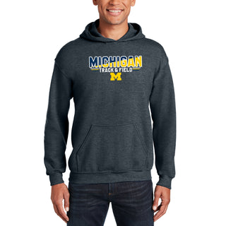 Michigan Track & Field Top Flight Hoodie - Dark Heather