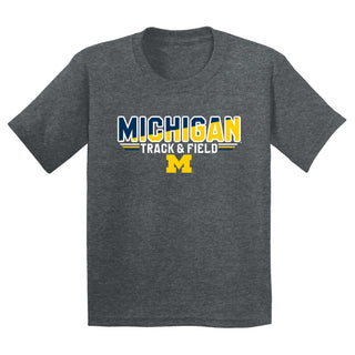 Michigan Track & Field Top Flight Youth T-Shirt - Dark Heather