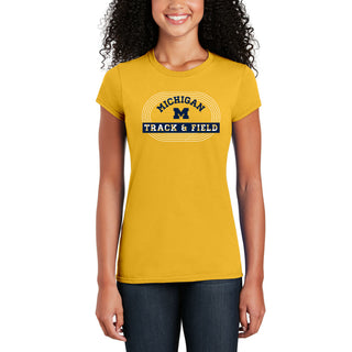 Michigan Track & Field Emblem Women's T-Shirt - Daisy