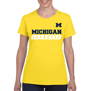 Michigan Lacrosse Slant Women's T-Shirt - Daisy