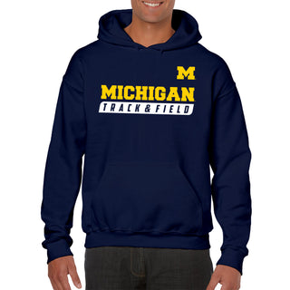 Michigan Track & Field Slant Hoodie - Navy