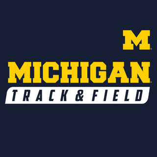 Michigan Track & Field Slant T-Shirt - Navy
