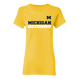 Michigan Gymnastics Slant Women's T-Shirt - Daisy