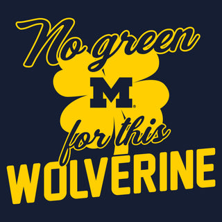 Michigan No Green For This Wolverine Script Hoodie - Navy