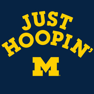 Michigan Wolverines Just Hoopin' Hoodie - Navy