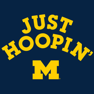 Michigan Wolverines Just Hoopin' Long Sleeve T-Shirt - Navy