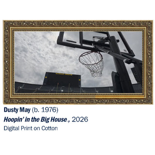 Michigan Hoopin' in the Big House Hoodie - White