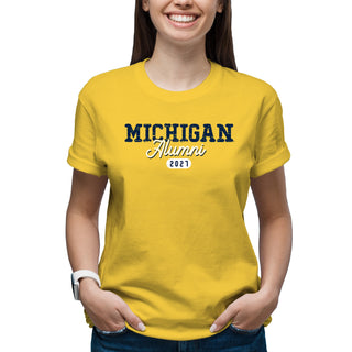 Michigan Alumni Vintage Tag 2027 T-Shirt - Maize