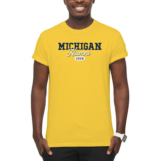 Michigan Alumni Vintage Tag 2028 T-Shirt - Maize