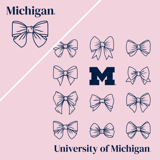 Michigan Bow Bliss T-Shirt - Light Pink