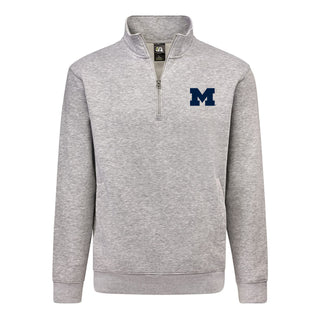 Michigan Block M JA BTB 1/4-Zip Sweatshirt - Oxford