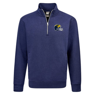 Michigan Wolverines Football Helmet JA BTB 1/4-Zip Sweatshirt - Navy