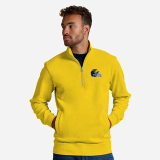 Michigan Wolverines Football Helmet JA BTB 1/4-Zip Sweatshirt - Maize