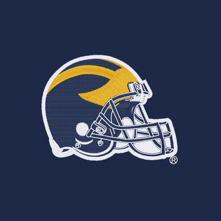 Michigan Wolverines Football Helmet JA BTB 1/4-Zip Sweatshirt - Navy