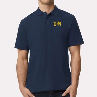 Michigan Initial Wordmark LC Softstyle Pique Polo
