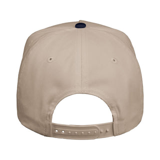 Michigan Football Outline Five-Panel Twill Cap - Khaki/Navy