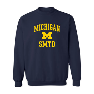 Michigan Arch Logo SMTD Crewneck - Navy