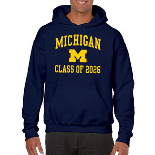 Michigan Arch Logo Class of 2026 Hoodie - Navy