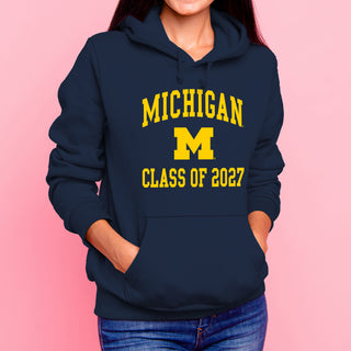 Michigan Arch Logo Class of 2027 Hoodie - Navy