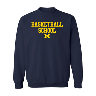 Michigan Basketball School Crewneck - Navy