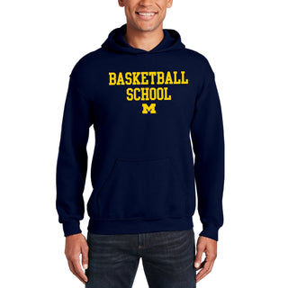 Michigan Basketball School Hoodie - Navy