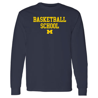 Michigan Basketball School Long Sleeve Shirt - Navy