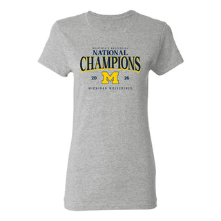Michigan 2026 Basketball National Champions Graded Womens T-Shirt