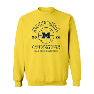 Michigan 2026 Basketball National Champions Retro Shootout Crewneck