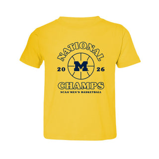 Michigan 2026 Basketball National Champions Retro Shootout Toddler T-Shirt