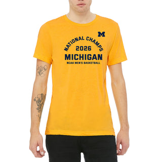 Michigan 2026 Basketball National Champions Blocker Triblend T-Shirt
