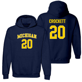Michigan NIL Crockett 20 Hoodie - Navy