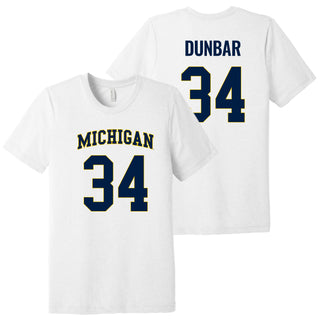 Michigan NIL Dunbar 34 Canvas Triblend T-Shirt - Solid White