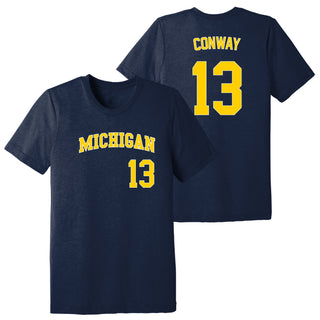 Michigan NIL Softball Conway 13 Triblend T-Shirt - Solid Navy