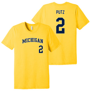 Michigan NIL Softball Putz 2 Triblend T-Shirt - Yellow Gold