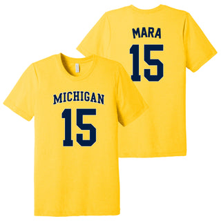 Michigan NIL Basketball Mara 15 Triblend T-Shirt - Yellow Gold