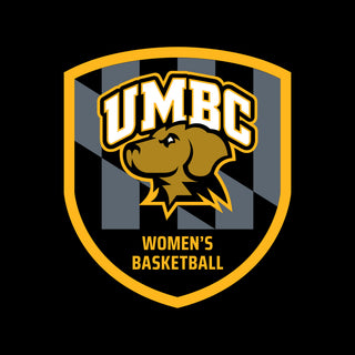 UMBC Retrievers Shield Logo Womens Basketball Hoodie - Black