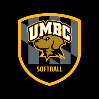 UMBC Retrievers Shield Logo Softball Hoodie - Black
