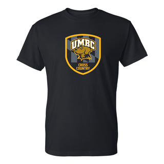 UMBC Retrievers Shield Logo Cross Country T-Shirt - Black