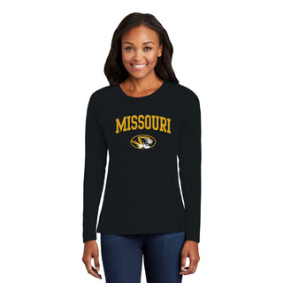Missouri Tigers Arch Logo Womens Long Sleeve - Black