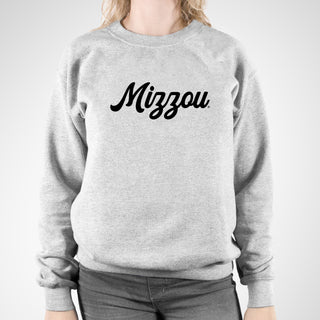 Missouri Tigers Script Logo Crewneck - Sport Grey