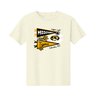 Missouri Tigers Cute Pennant Youth T-Shirt - Off White