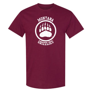 Montana Grizzlies Distressed Circle Logo T-Shirt - Maroon