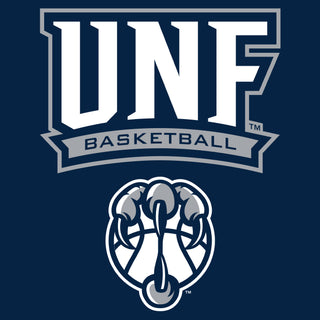 North Florida Ospreys Arch Logo Basketball Long Sleeve T-Shirt - Navy
