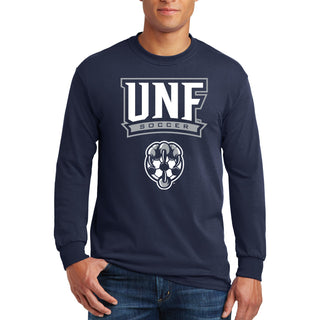 North Florida Ospreys Arch Logo Soccer Long Sleeve T-Shirt - Navy