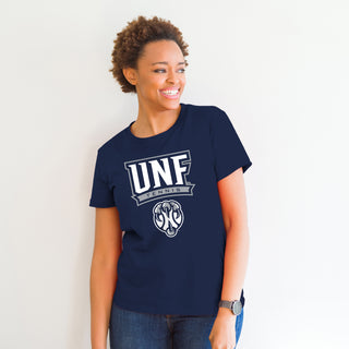 North Florida Ospreys Arch Logo Tennis T-Shirt - Navy