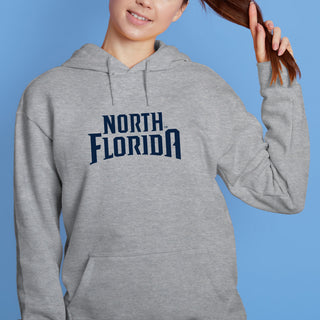 North Florida Athletic Wordmark Hoodie - Sport Grey