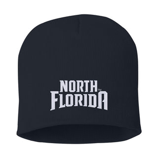 North Florida Wordmark EMB Knit Beanie - Navy