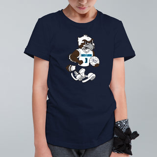 North Florida Ospreys Volleyball Mascot Youth T-Shirt - Navy